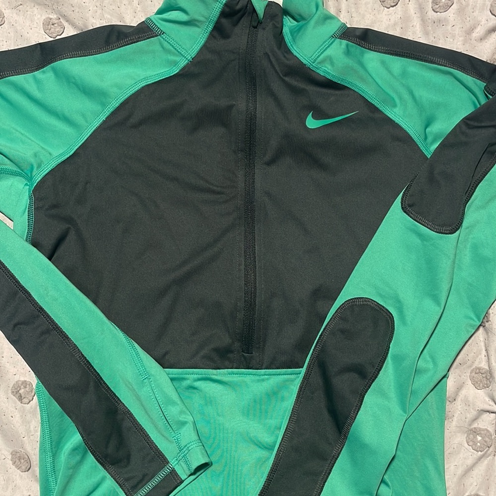 Green and Grey Nike Pro Medium Jacket